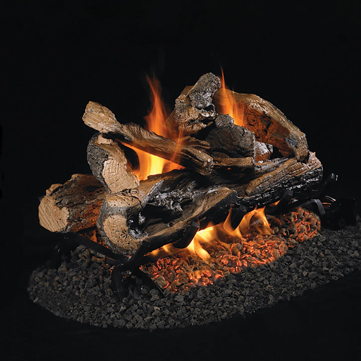 Vented Gas Logs Rugged Split Oak by Real Fyre