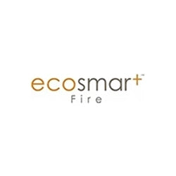 Ecosmart Fire logo featuring the brand name in orange and gray with a plus symbol, representing their line of eco-friendly fire products