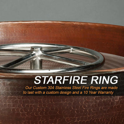 Starfire Designs 31" Campana Moreno Copper Fire and Water Bowl
