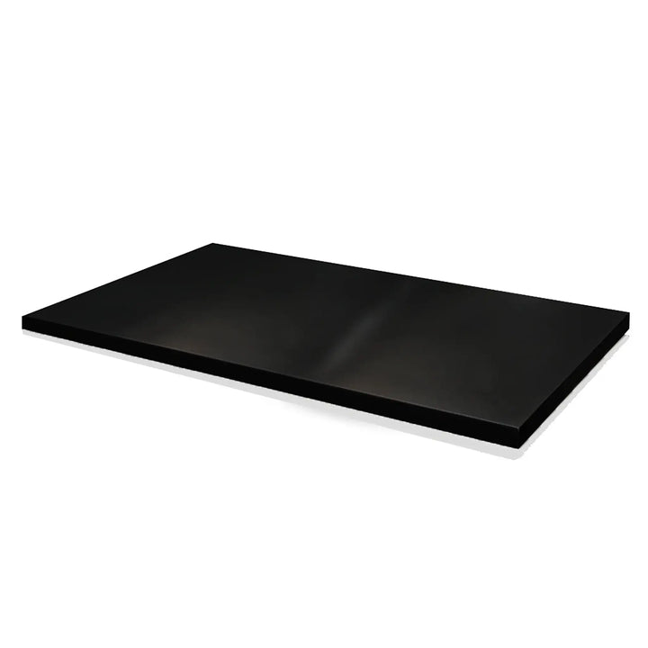 Starfire Designs 60-inch x 32-inch rectangular fire pit lid in black hammertone finish, providing a sleek and durable protective cover for outdoor fire pits. This flat, rectangular lid is weather-resistant and designed to fit securely on top of your fire pit, keeping debris out while enhancing the aesthetic of any modern patio setup