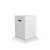 Isolated image of the Starfire Designs Beton 16-inch White Square Propane Tank Cover on a white background, highlighting its modern, square design and durable concrete construction. Ideal for outdoor areas, this cover offers a stylish and practical way to hide propane tanks while maintaining a clean and organized look