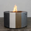 42" Round Beton Concrete (GFRC) Gas Fire Pit with Hidden Propane Tank- Colors