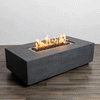 55" Rectangle Beton Concrete (GFRC) Natural Gas Fire Pit - Graphite by Starfire Designs