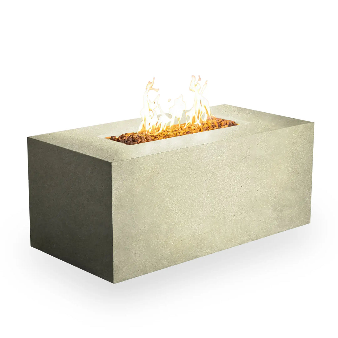 Starfire Designs Beton 55" Sand Rectangle Hidden Propane Tank Gas Fire Pit