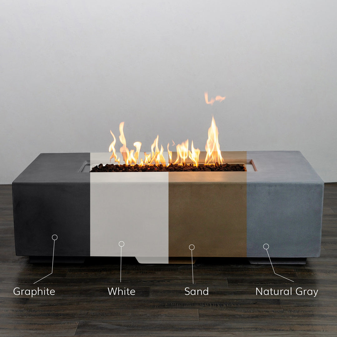 Starfire Designs Beton 55" Rectangle Gas Fire Pit- Colors