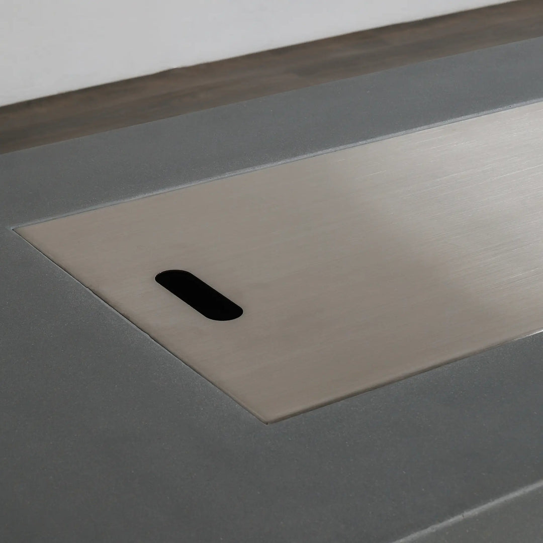 Linear Beton Stainless Steel Burner Cover by Starfire Designs