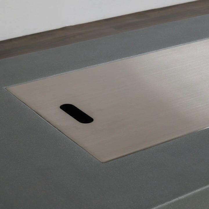 Linear Beton Stainless Steel Burner Cover by Starfire Designs