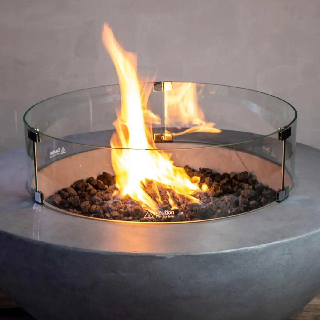 Round Beton Glass Wind Guard by Starfire Designs – Starfire Direct Round Beton Glass Wind Guard by Starfire Designs – Starfire Direct