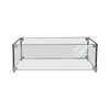 Starfire Designs Beton Square Glass Wind Guard displayed on a white background. Tempered glass panels with silver connectors showcase a minimalist and durable design, ideal for modern fire tables