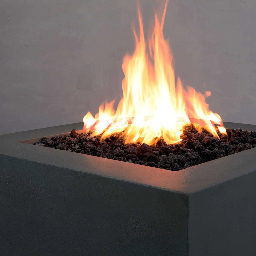 Gravity 36" W Graphite Square Concrete CSA Electronic Ignition High/Low Natural Gas Fire Pit - SD-FP-GRAV-363616-GRPH-ELECCSAHL-NG by Starfire Designs