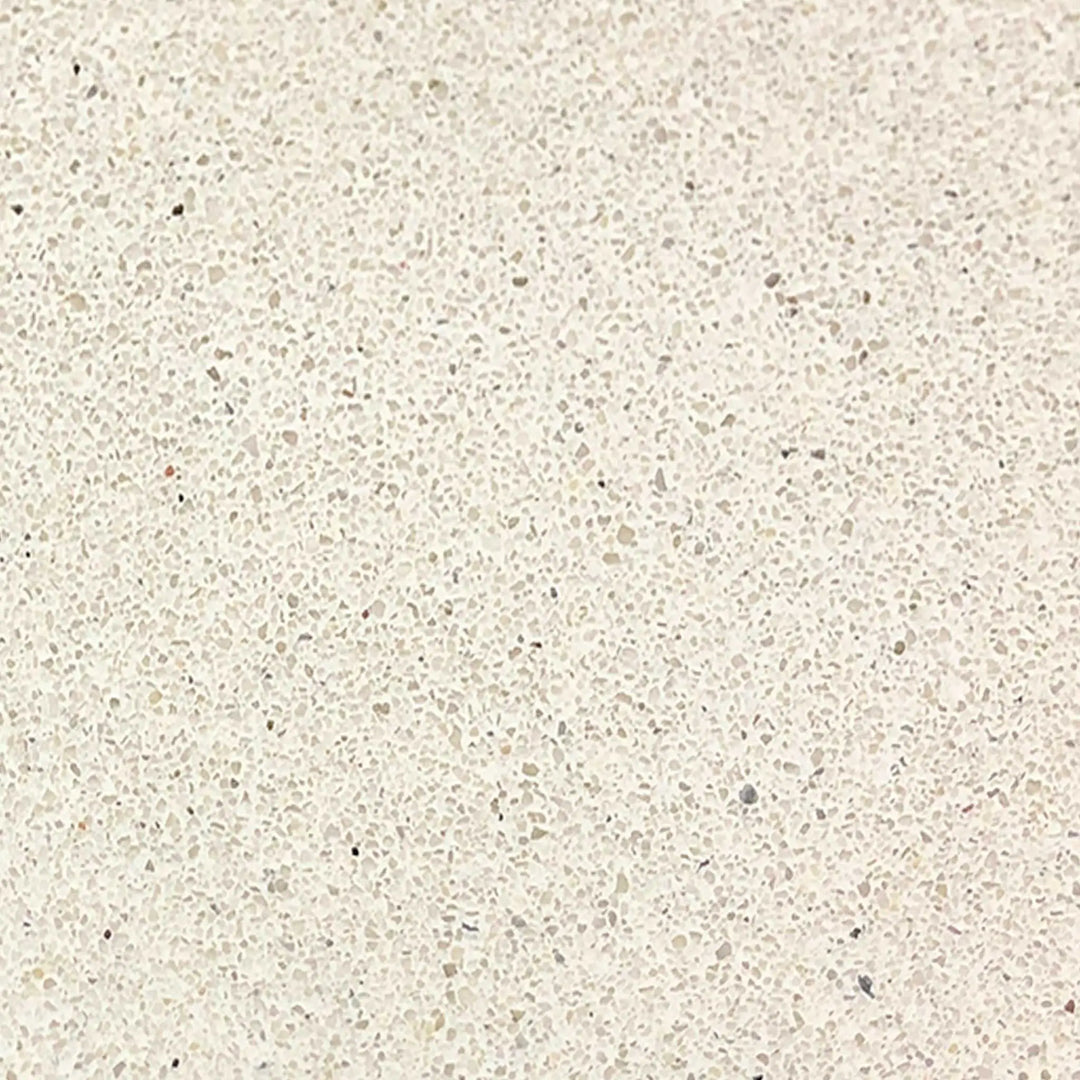 Close-up of the white texture swatch from the Starfire Designs Gravity 45" Round Concrete Gas Fire Pit, displaying the crisp and clean surface. This swatch demonstrates the modern and versatile appeal of the white finish in the Gravity fire pit series