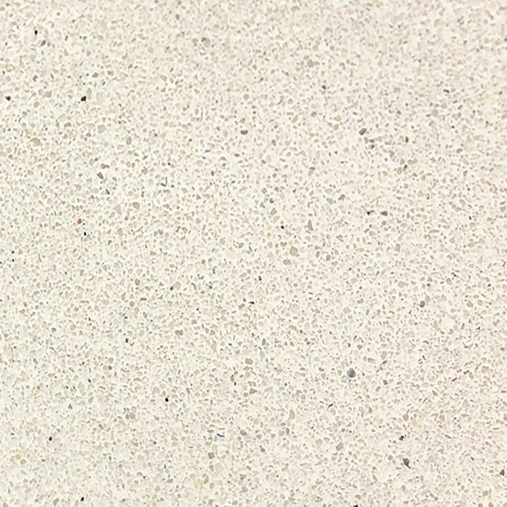 Close-up of the white texture swatch from the Starfire Designs Gravity 45" Round Concrete Gas Fire Pit, displaying the crisp and clean surface. This swatch demonstrates the modern and versatile appeal of the white finish in the Gravity fire pit series