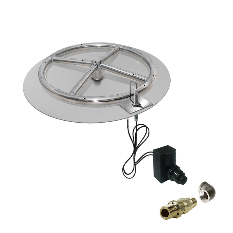 variant:18" Pan/12" Ring / Propane / Built-In Connection Kit