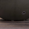 Bottom view of the Starfire Designs Rustic 36-inch Round Concrete Gravity Gas Fire Pit in brown, showing the sturdy base and gas key valve location