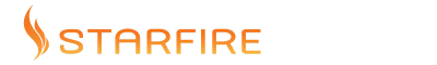 Starfire Direct company logo featuring the brand name with a flame symbol, representing an outdoor fire pit and patio furniture retailer.