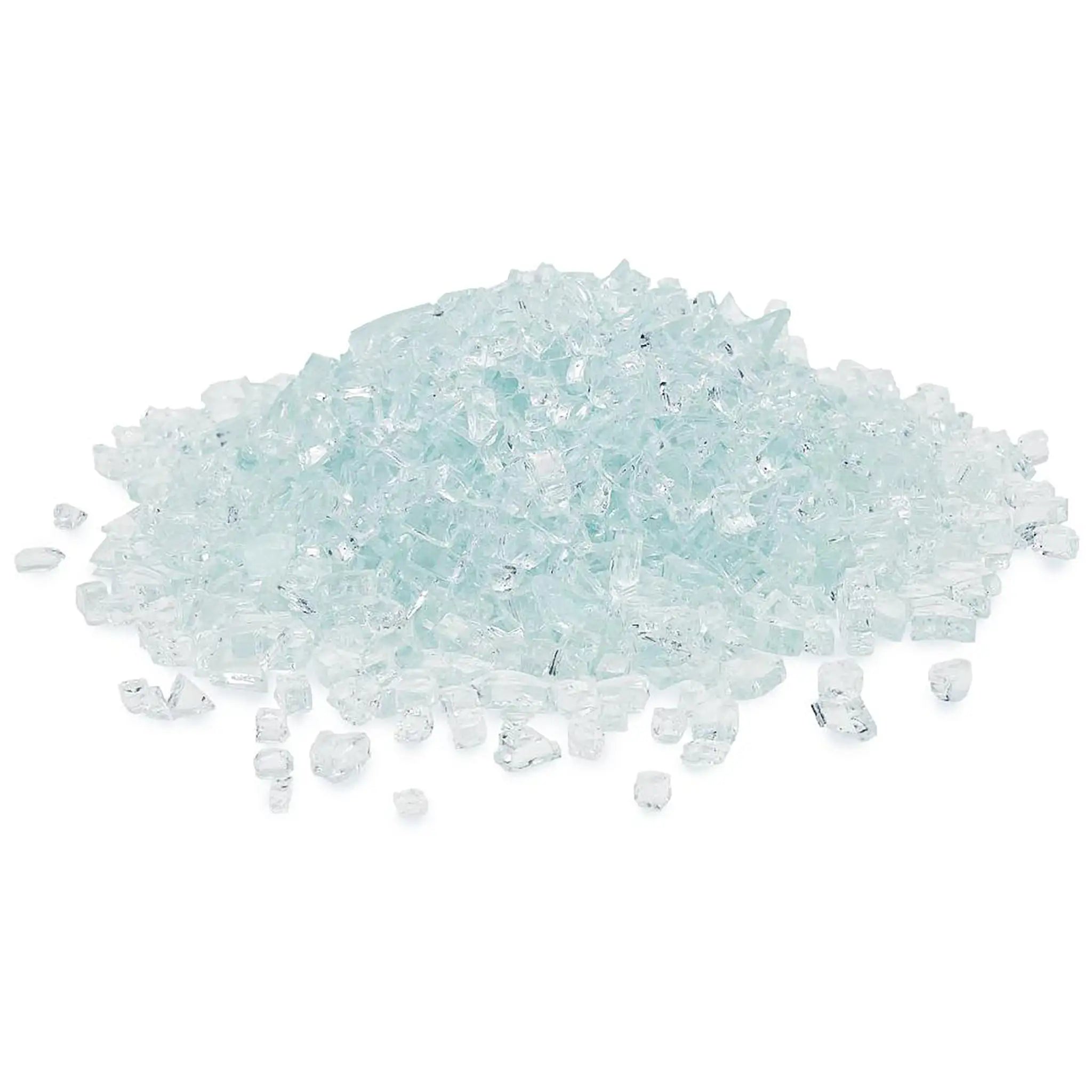 Starfire Glass 1/4" Broken Fire Glass Clear Starfire Direct