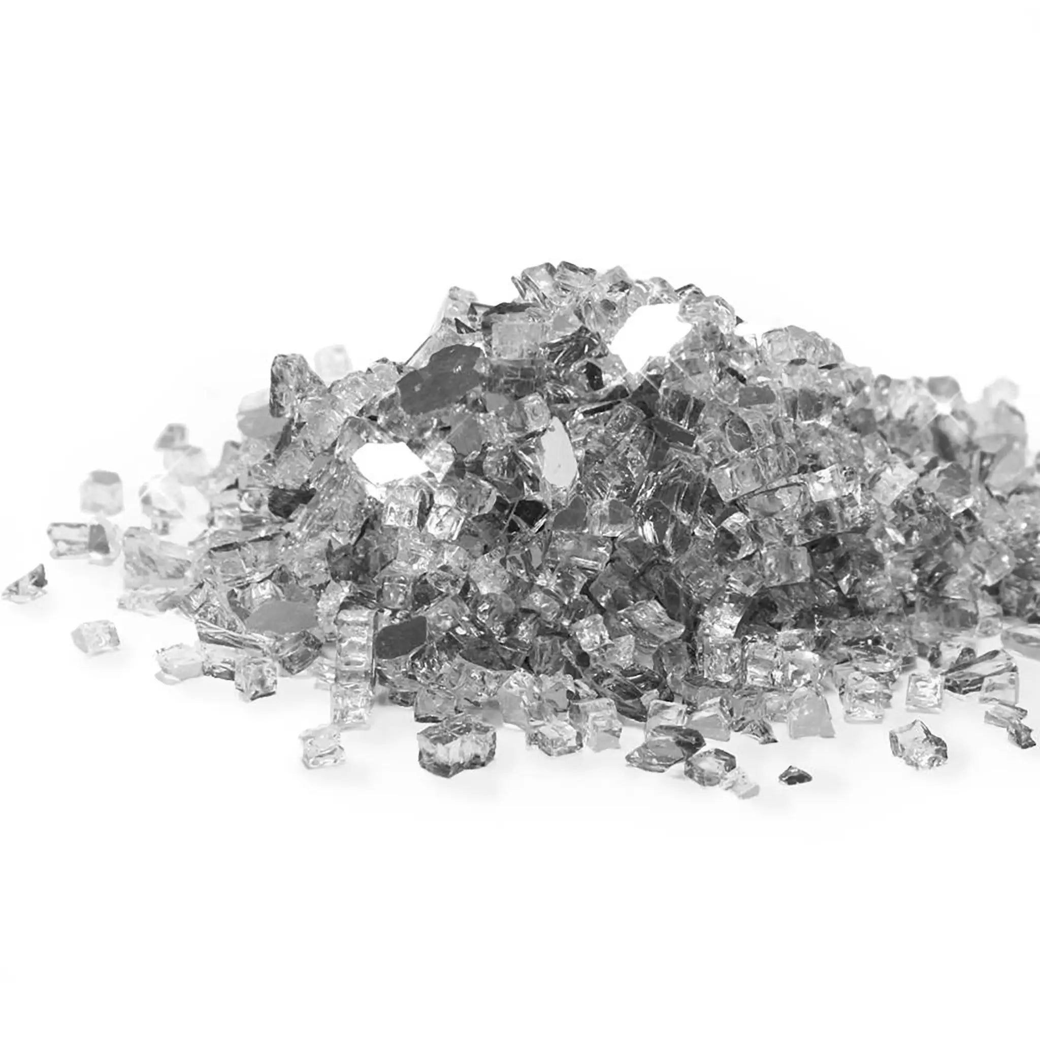 Starfire Glass 1/4" Broken Fire Glass Titanium Reflective Starfire