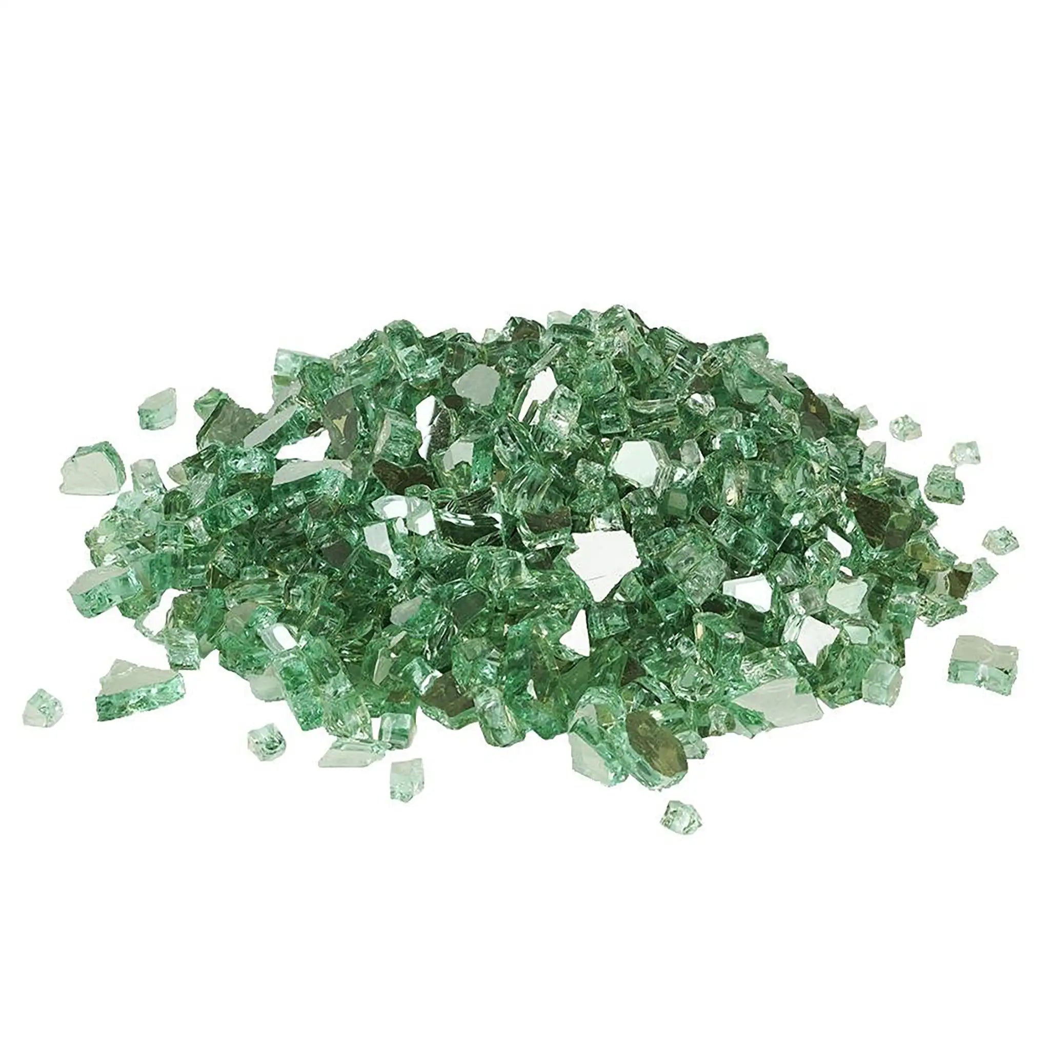 Starfire Glass 1/4" Broken Fire Glass Evergreen Reflective Starfire