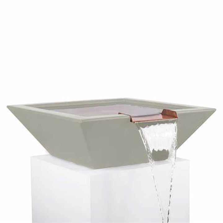 The Outdoor Plus 30" Square Concrete Maya Water Bowl