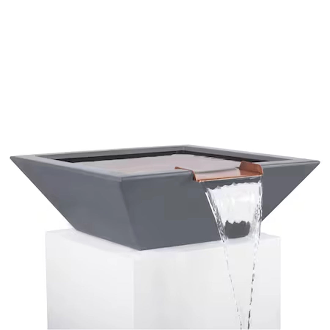 The Outdoor Plus 30" Square Concrete Maya Water Bowl