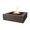 The Outdoor Plus 36-inch Quad Concrete Gas Fire Pit in Chestnut, a beautifully earthy, rich-toned fire feature that complements outdoor settings with a natural, rustic feel. Perfect for enhancing patios, terraces, or gardens, this gas fire pit offers a square geometric design, made from strong concrete to ensure longevity.