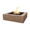 The Outdoor Plus 36-inch Quad Concrete Gas Fire Pit in Coffee, featuring a contemporary square structure and a rich coffee-colored finish. This modern fire pit is designed for durability and style, offering both warmth and ambiance to outdoor settings. Ideal for patios, terraces, or luxurious backyard spaces, it brings a sleek and functional element to outdoor entertaining.