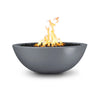 The Outdoor Plus 48" Sedona Concrete Gas Fire Pit in Gray, offering a versatile, neutral tone suitable for various outdoor spaces. The smooth, rounded bowl shape enhances the visual impact of the bright flames, making it a stylish and functional addition to both contemporary and traditional patios. Durable and weather-resistant, this fire pit is built for long-lasting use.