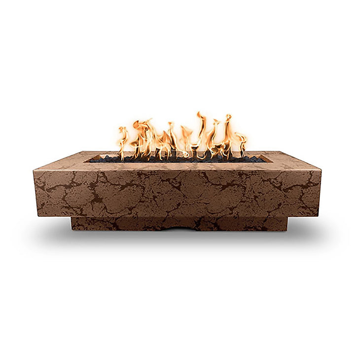 Warm and inviting, The Outdoor Plus 72" Del Mar Concrete Gas Fire Pit in coffee color is designed for elegant outdoor entertaining. The smooth finish and central flame area offer a balanced combination of style and warmth for patios and backyards.