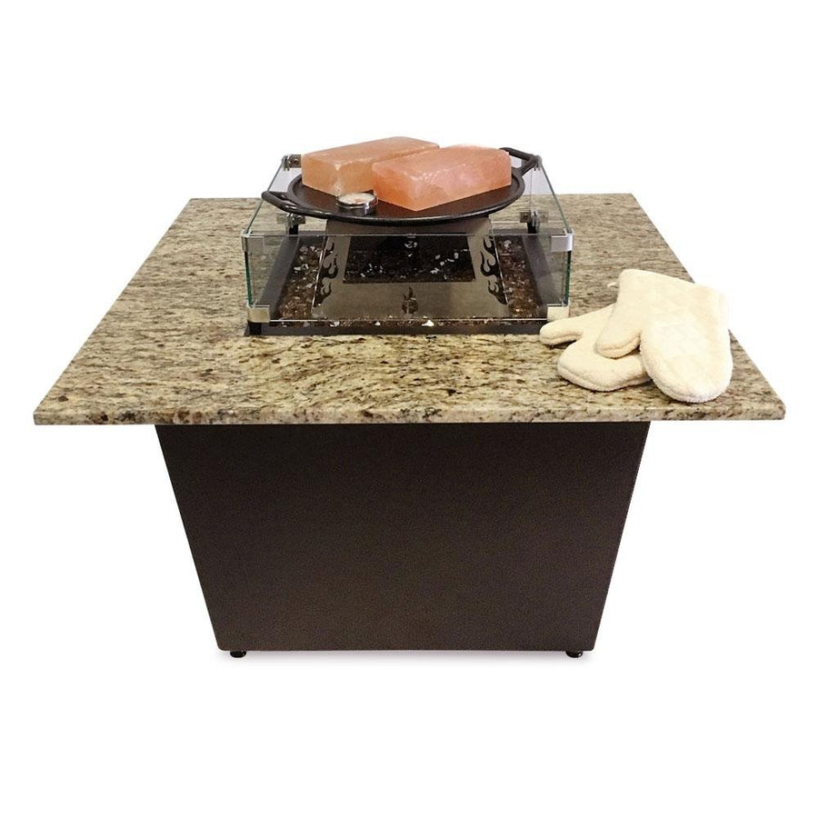 Venetian Fire Table with Santa Cecilia Granite Top and Cooking Package