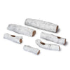 Disassembled 24-inch Real Fyre Vented White Birch Gas Logs showcasing six separate pieces, each textured to mimic authentic white birch wood.