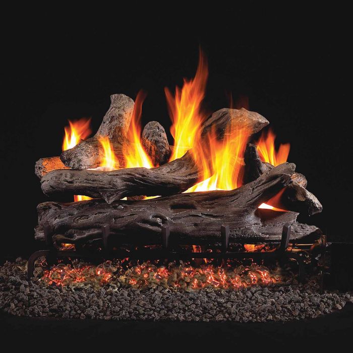 Vented See-Thru Gas Logs Coastal Driftwood by Real Fyre