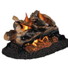 Vented See-Thru Gas Logs Rugged Split Oak by Real Fyre