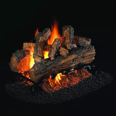Vented Designer Plus See-Thru Gas Logs Split Oak by Real Fyre