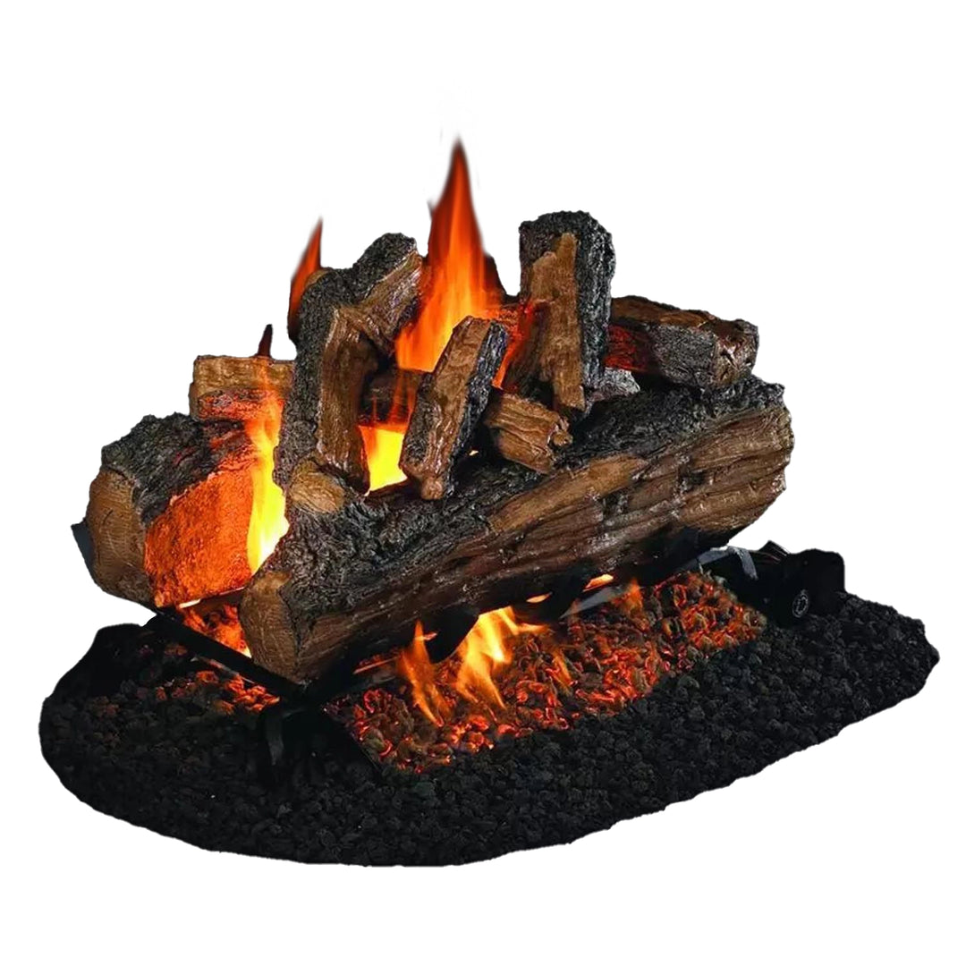 Vented Designer Plus See-Thru Gas Logs Split Oak by Real Fyre