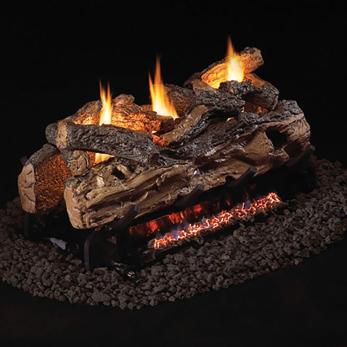 Vent-Free See-Thru Split Oak Gas Logs 24" by Real Fyre