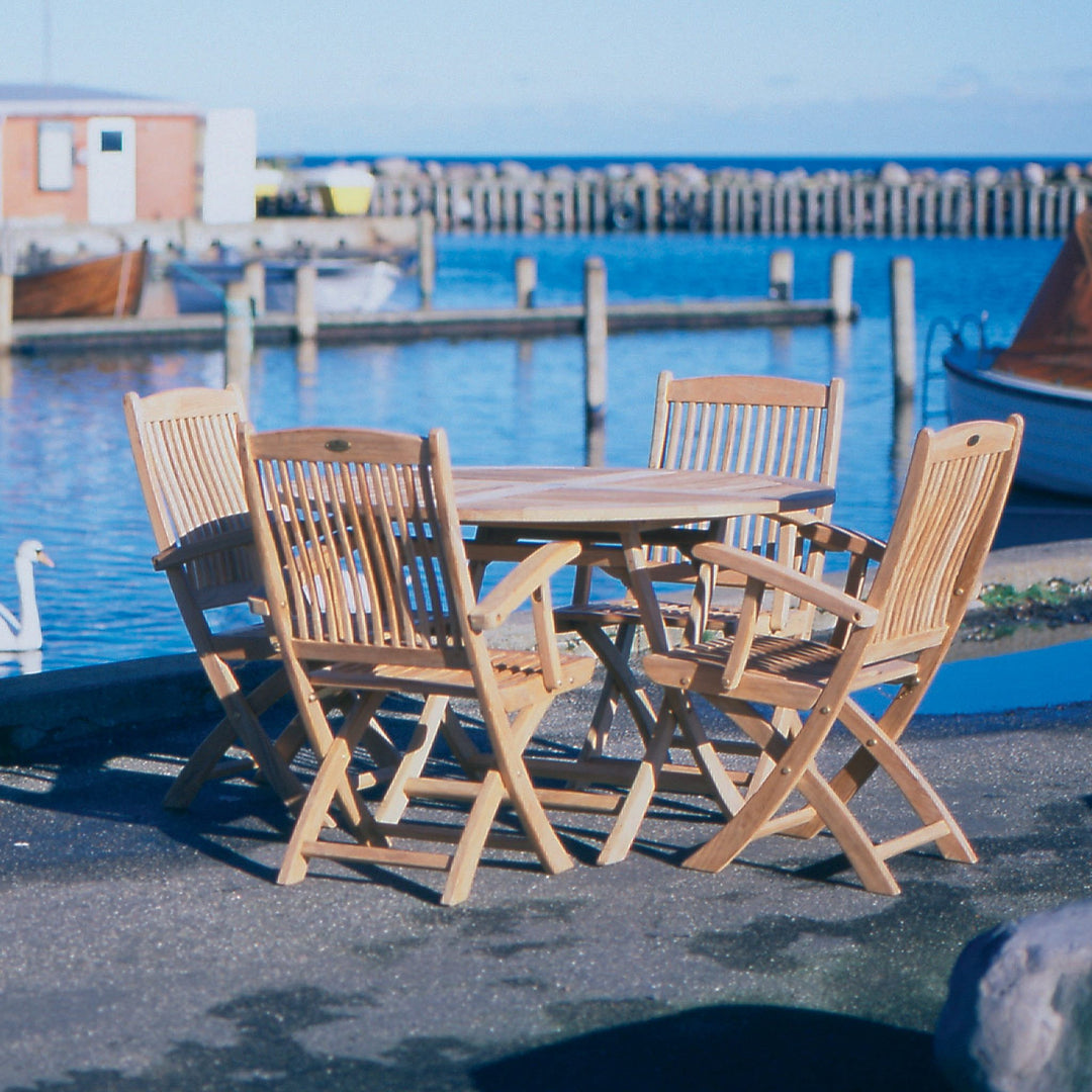 30" Round Sailor Folding Teak Table - Starfire Direct