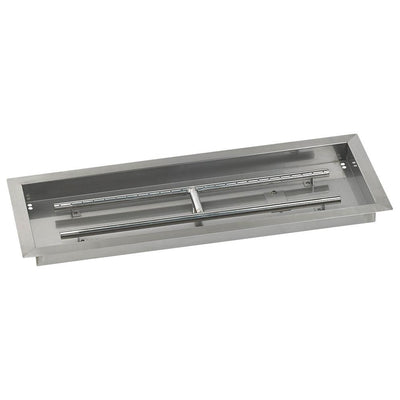 Rectangular Stainless Steel Drop-In Pan 30" x 10" with Spark Ignition Kit- Natural Gas by American Fireglass