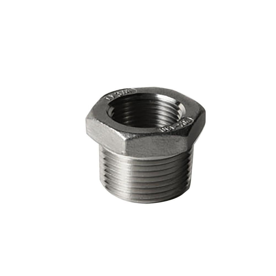 304 Stainless Steel 1/2" x 3/8" Hex Bushing