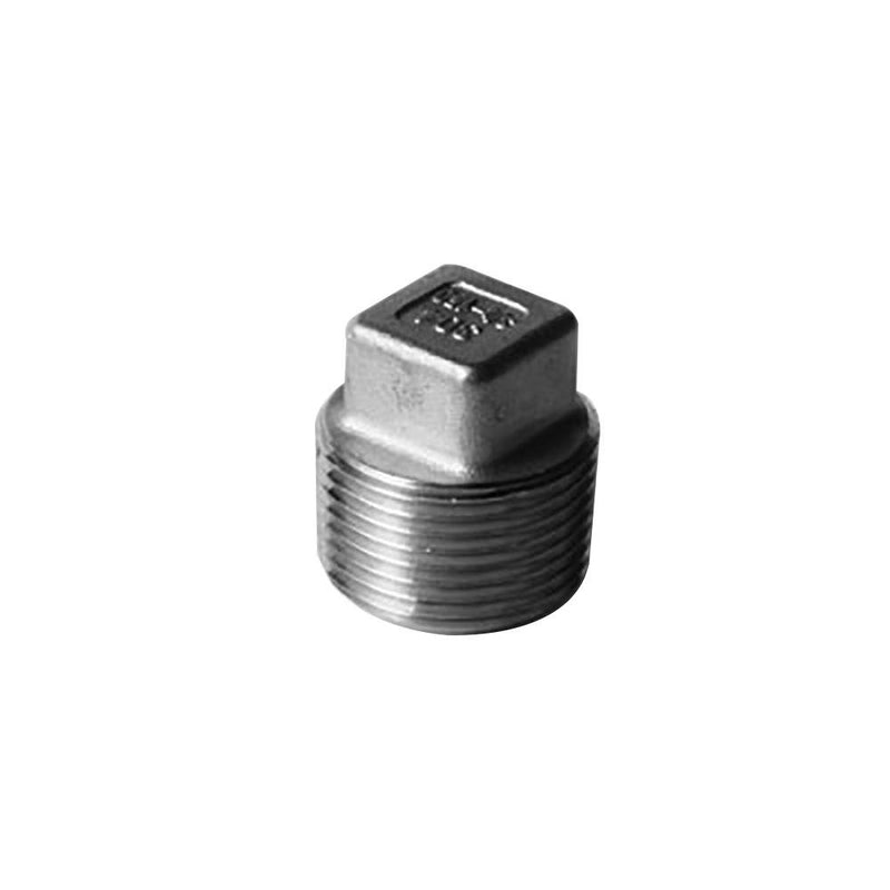 304 Stainless Steel 3/4" Square Head Solid Plug - Starfire Direct