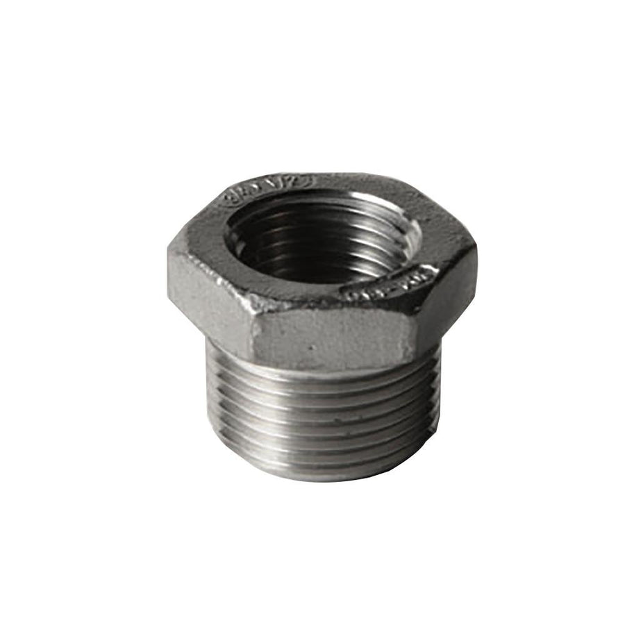 304 Stainless Steel 3/4" x 1/2" Hex Bushing