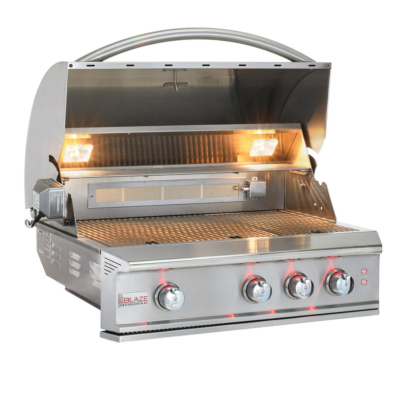 34" Blaze Professional Built-In Grill with Rear Infrared Burner - Starfire Direct