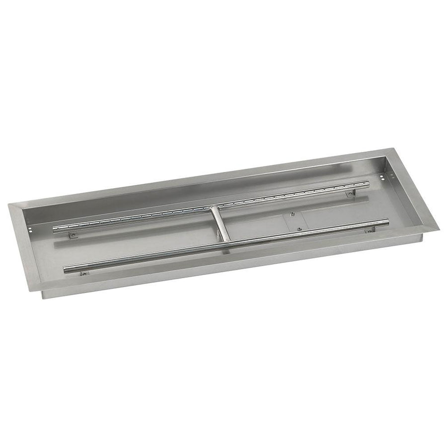Rectangular Stainless Steel Drop-In Pan 36" x 12" with Spark Ignition Kit - Propane by American Fireglass