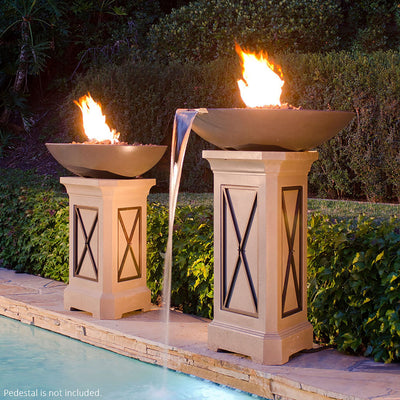 Marseille Fire Bowl with Water Spout 40" by American Fyre Designs