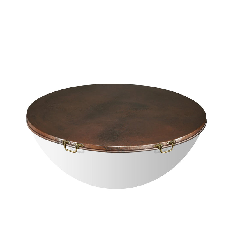 48" Round Moreno Copper Table Top with Handles