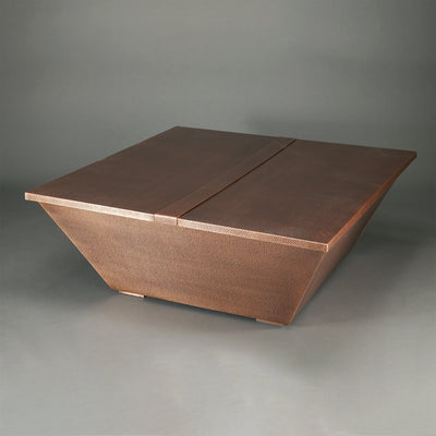48" x 48" Square Copper Table Top with Stainless Steel Reinforcements for 48" Copper Canyon Fire Pit - Starfire Direct