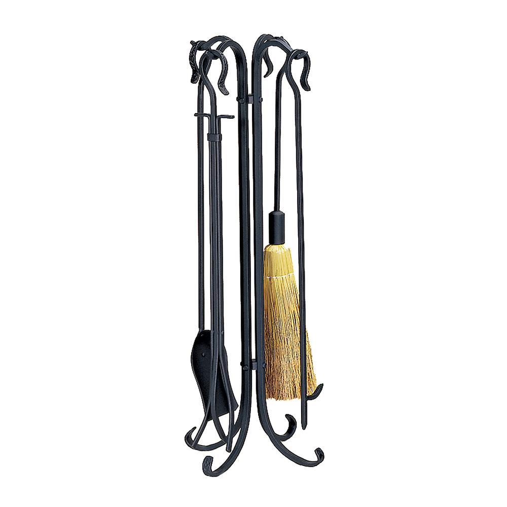 5 Piece Black Heavy Weight Rustic Fireset - Starfire Direct