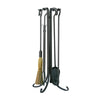 5 Piece Olde World Iron Fireset with Crook Handles - Starfire Direct