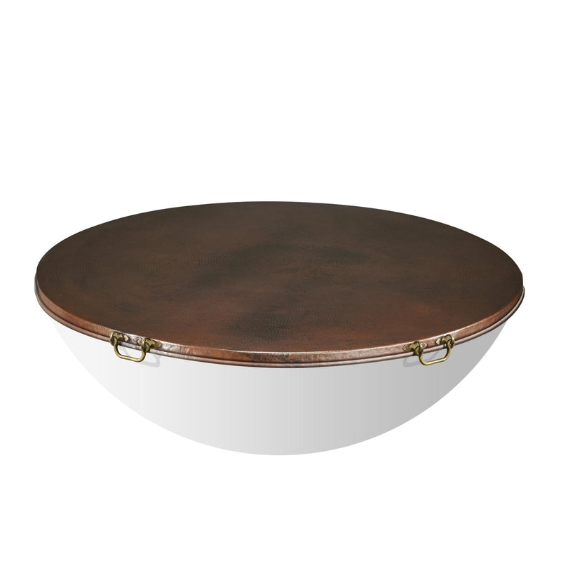 54" Round Moreno Copper Table Top with Handles