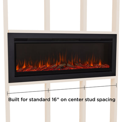 Real Flame Wall Mounted Recessed Electric Fireplace Insert