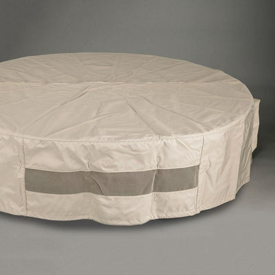 60" Round Fabric Fire Pit Cover - Tan